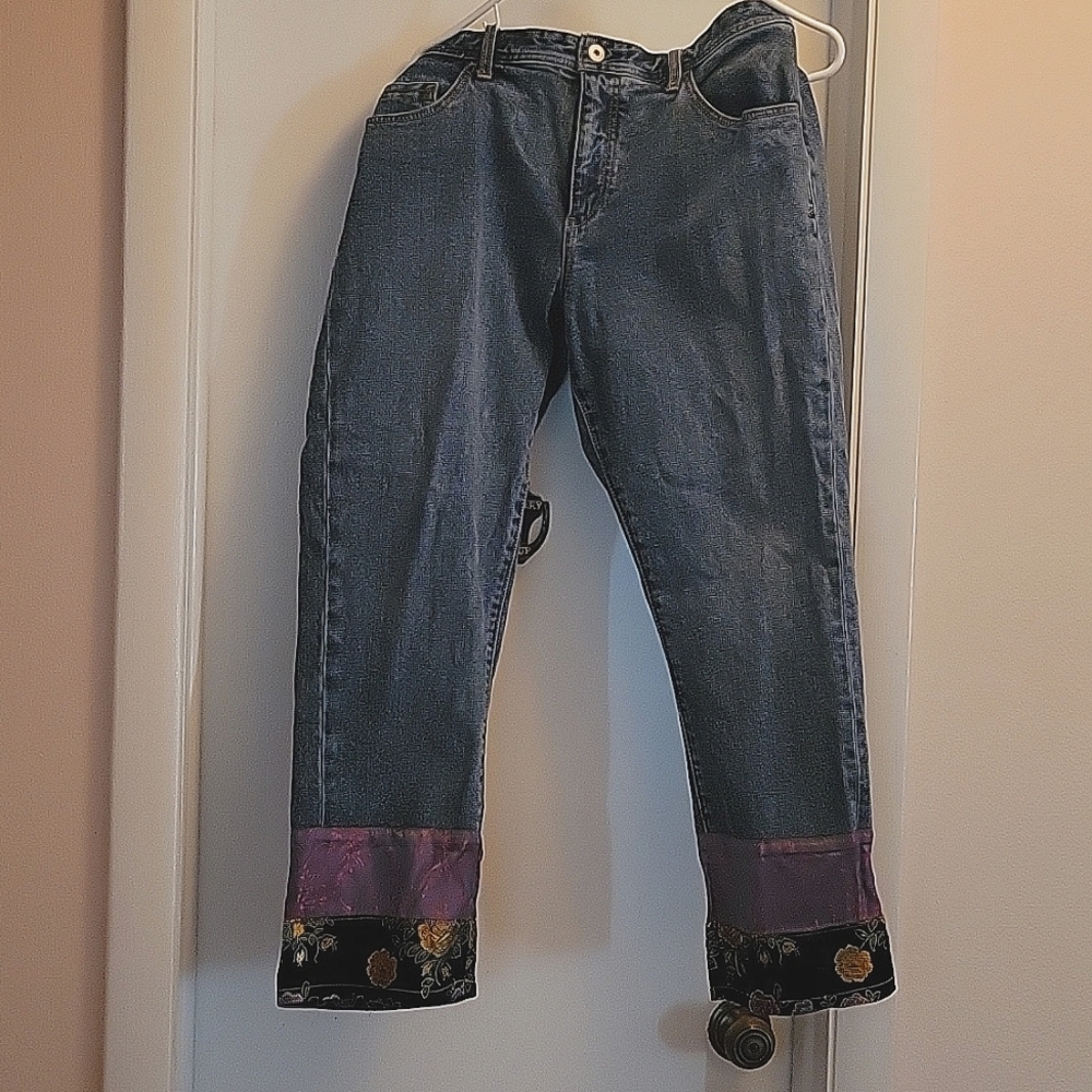 Anthropologie pilcro Scarf print jeans